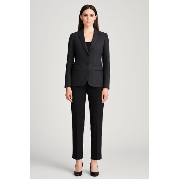 THEORY Gabe-Style Linen Blend Pinstripe Blazer Made in USA Size 4 MSRP $395 - Picture 1 of 9